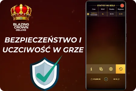 Bezpieczeństwo i uczciwość w grze Blazing Crown Deluxe