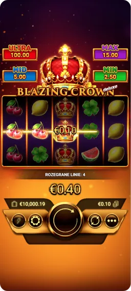 Blazing Crown Deluxe bonus round wild multiplier
